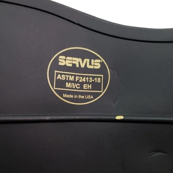 Servus Mens Size 11 Black Rubber Steel Toe Safety Work Boots ASTM F2413-18
