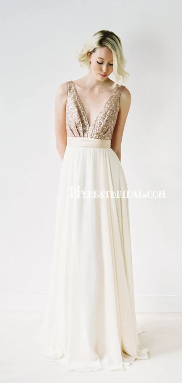 Sexy A-line V-Neck Floor-length Chiffon Prom Dress,Evening Dress,Train Dresses,PDY0365
