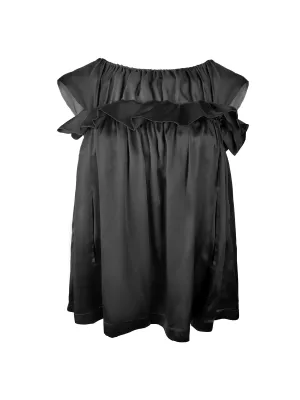 Sheering Cape Top - Black