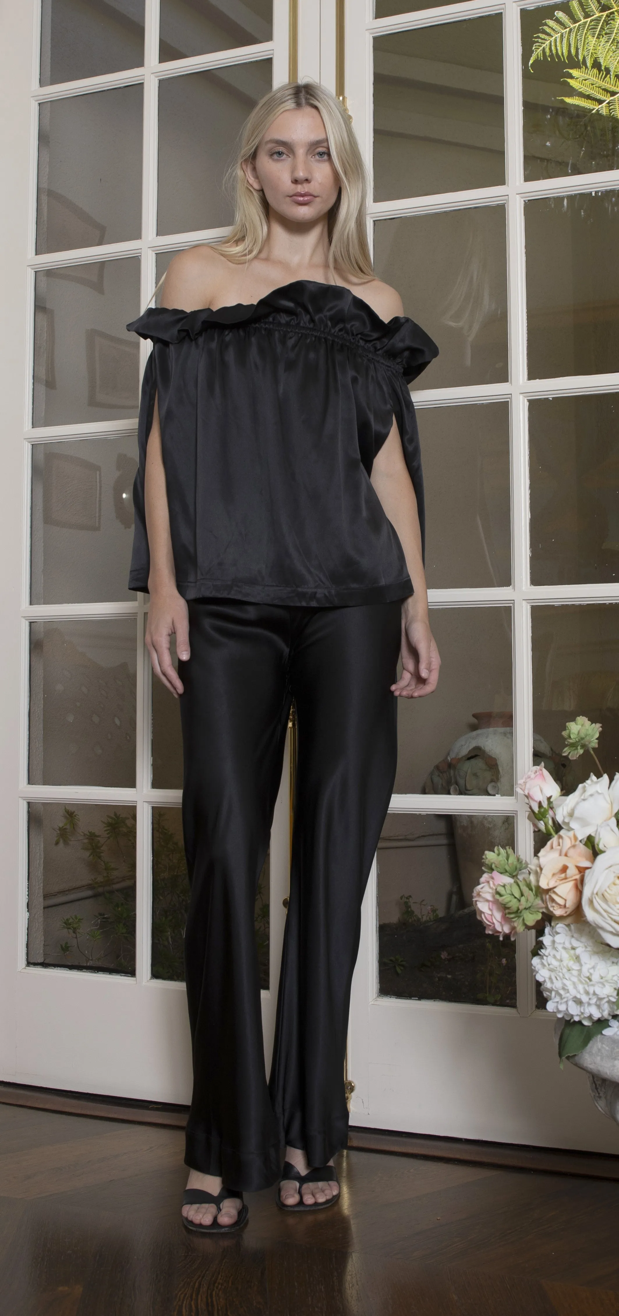 Sheering Cape Top - Black