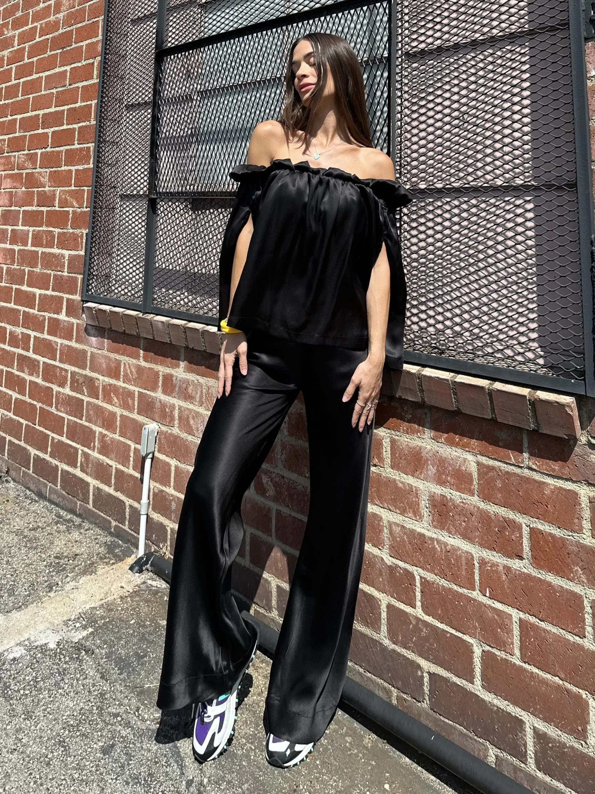 Sheering Cape Top - Pearl