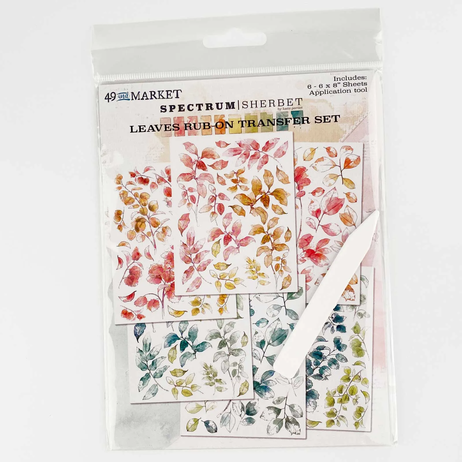Sherbet Leaves Rub-ons