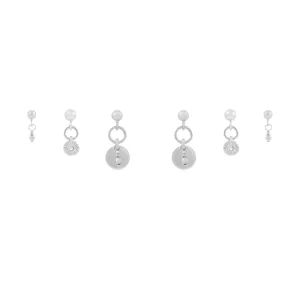 Sia Beaded Earring Bundle - Silver
