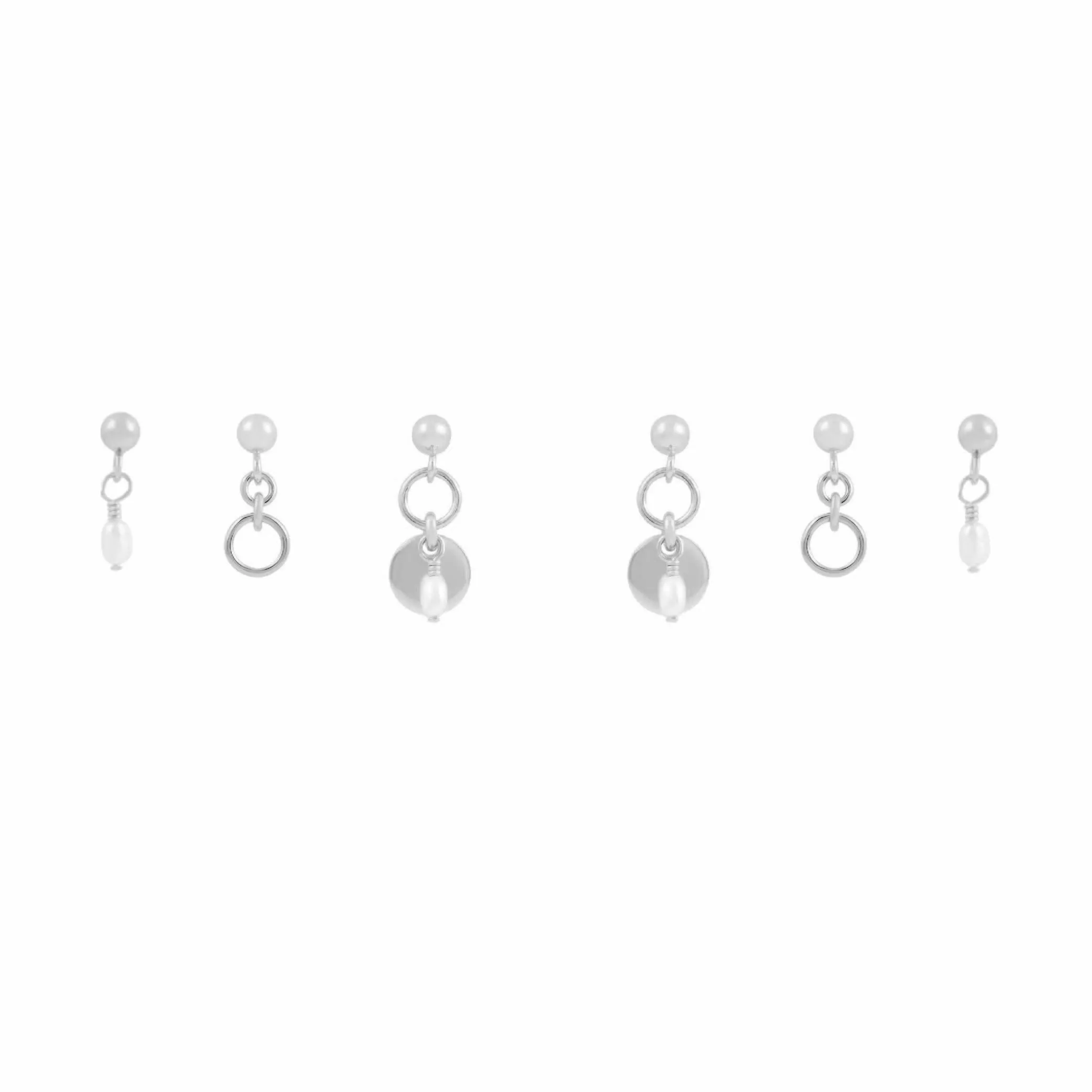 Sia Earring Bundle  - Silver