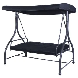 SilverCrate ™ 3 Person Swing Sofa w/ Adjustable Canopy (Cap. 750lbs)