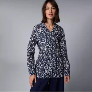 Simply Vera Vera Wang Eyelet Navy White Dotted Light Jacket Women’s Large NWT