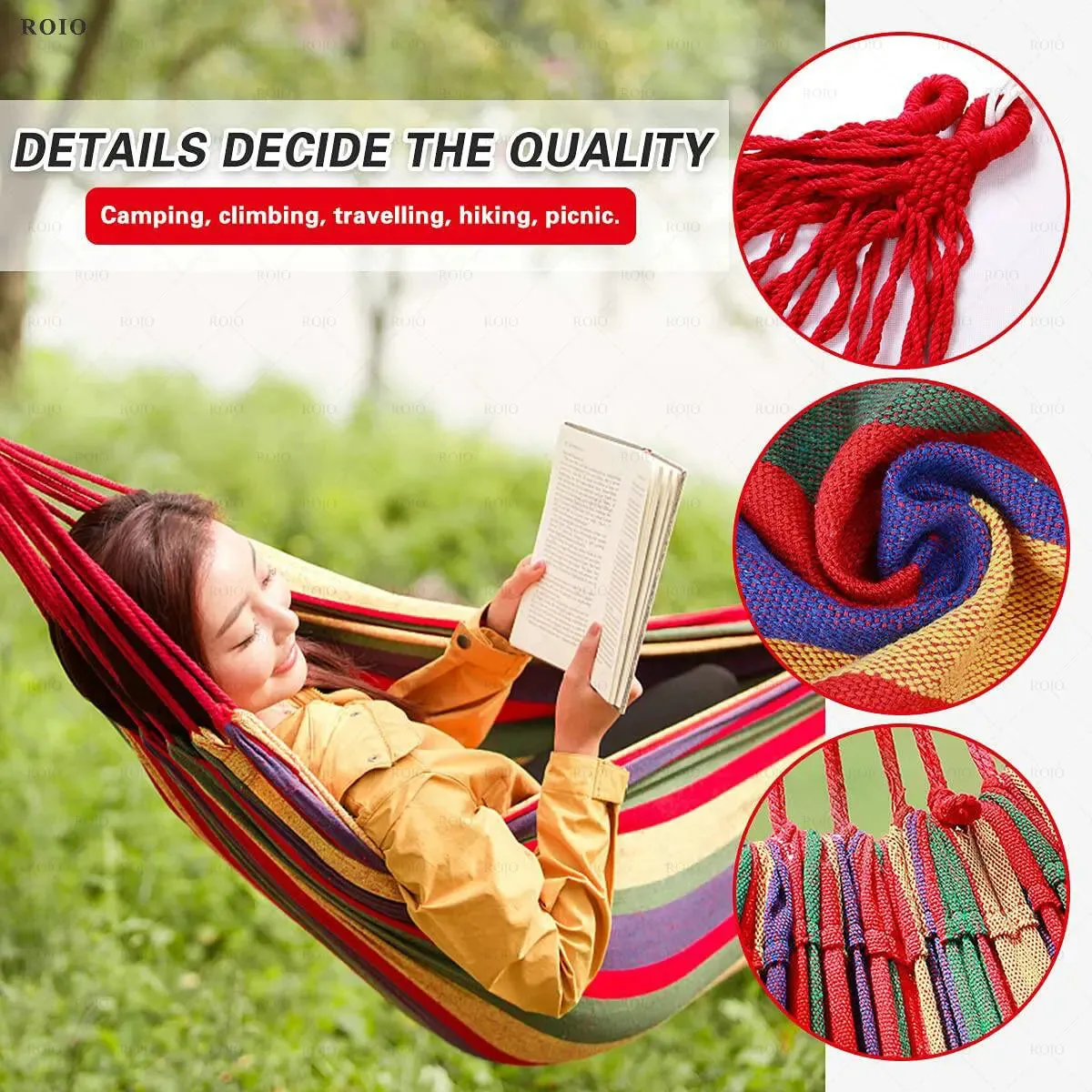 Single Person Thickened Durable Fabric Hammock