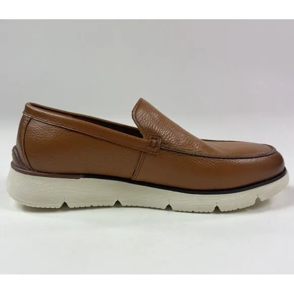 Skechers Augustino Ossie Moc Toe Loafer Mens Cognac Brown Leather Dress 205096