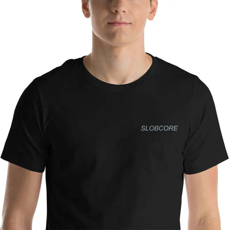 Slobcore Embroidered Black Tee