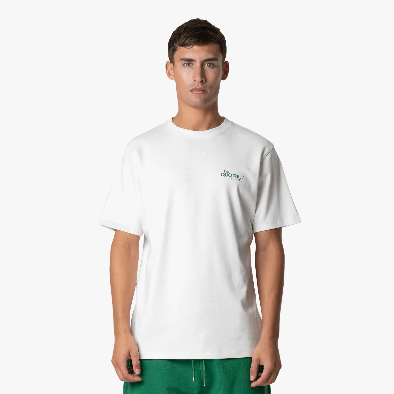SOCIETY TEE | OFF WHITE/GREEN