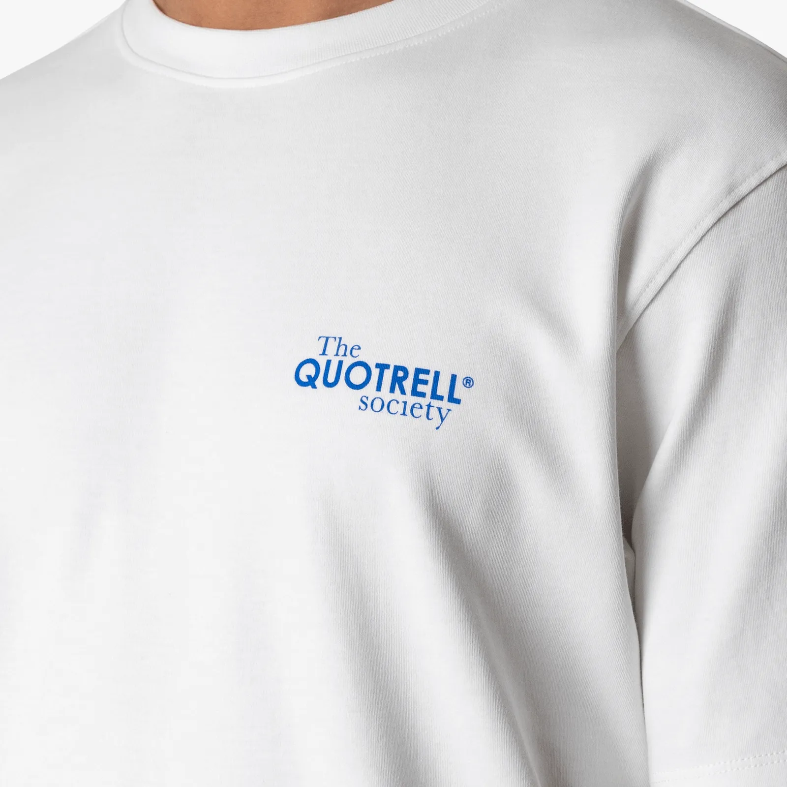 SOCIETY TEE | WHITE/COBALT