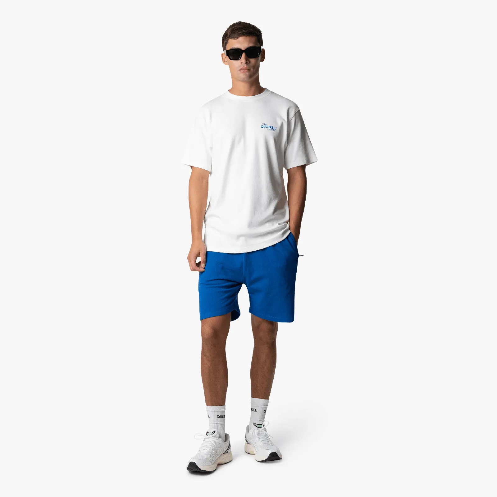 SOCIETY TEE | WHITE/COBALT