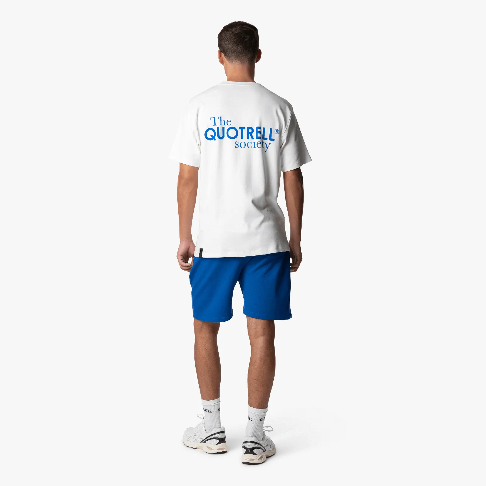 SOCIETY TEE | WHITE/COBALT
