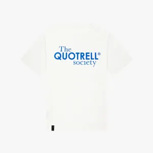 SOCIETY TEE | WHITE/COBALT