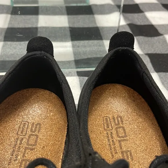 Sole Footwear District by ReCORK Tour Black Shoes Men's Size 10.5 Lace Up Flat