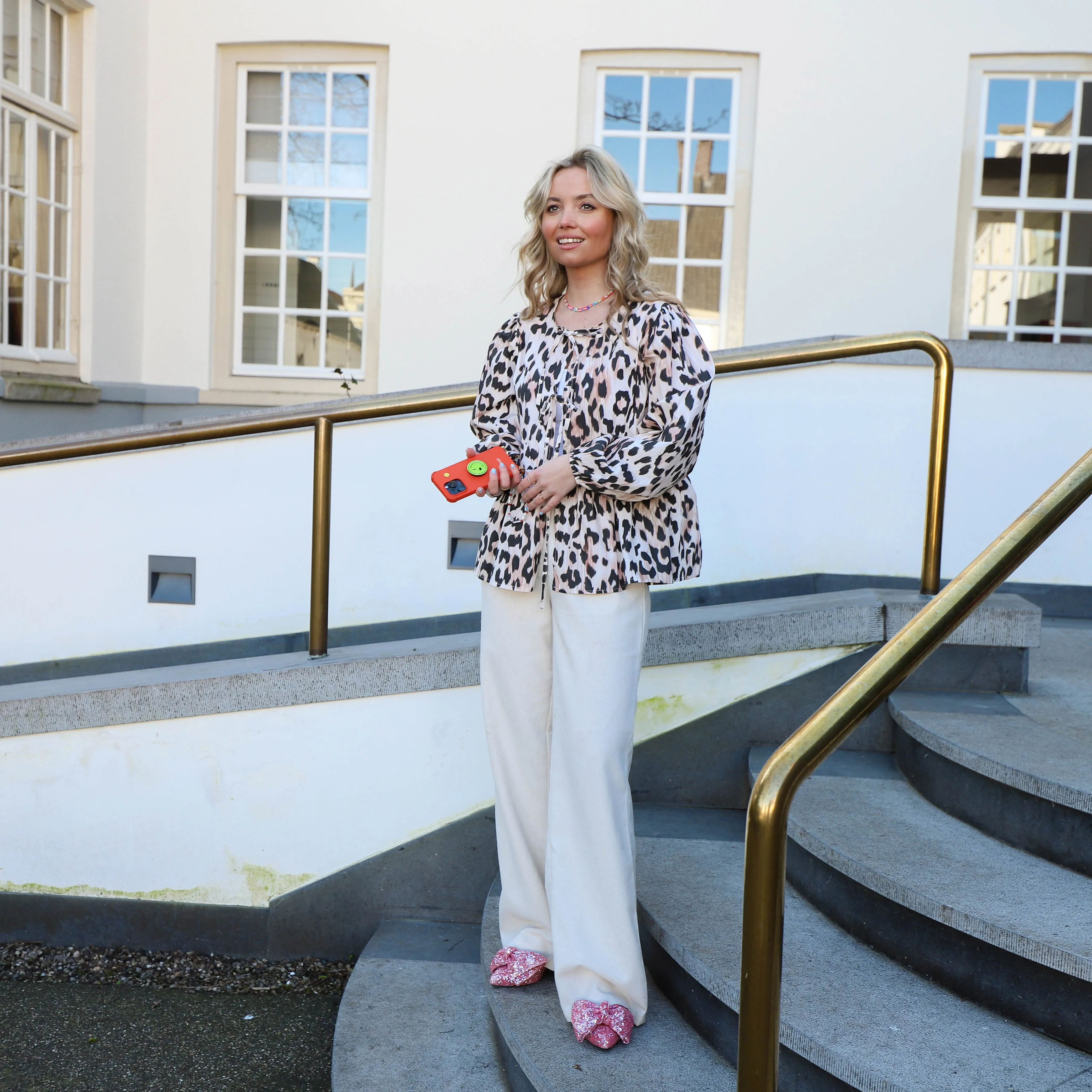 Sophie leopard strik top