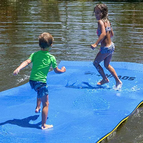 SOWKT [Newest Model] Floating Water Pad - Floating Island for Lakes or Pools - Giant Lily Pad Holds up to 8 Adults or 20 Kids. Unlimited Fun! (18 x 6)