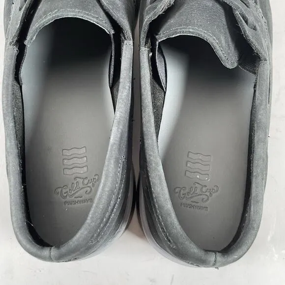 Sperry Gold Cup Plushwave Men's 9 Triple Black Casual Two Eye Moc Toe Boat Shoes