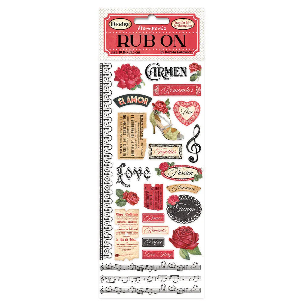 Stamperia - Rub On - Desire