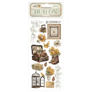 Stamperia - Rub On - Golden Harmony - Suitcase & Cage