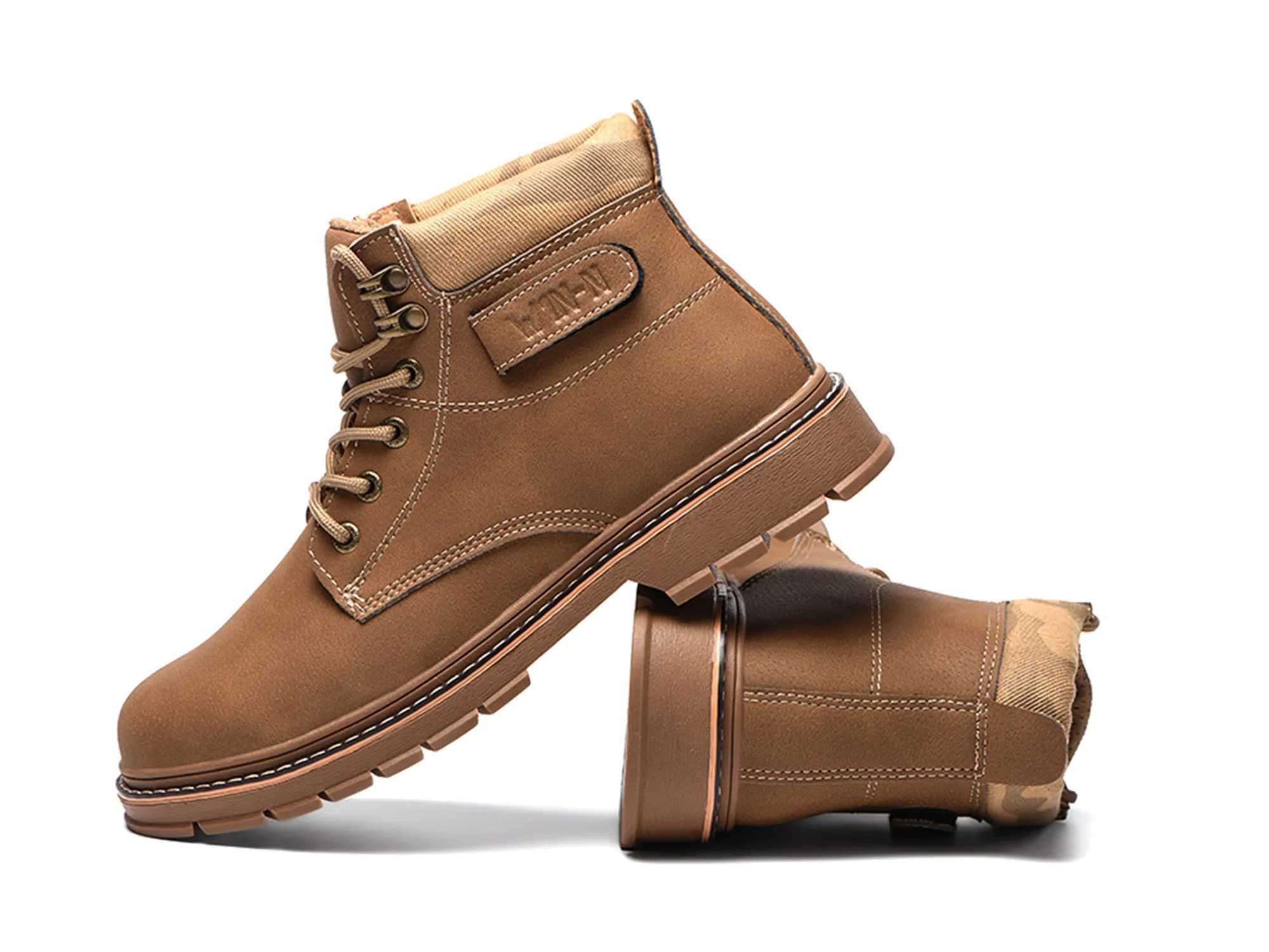 Steel Toe Work Boots for Men Non-Slip Industrial Construction Safety Work Shoes