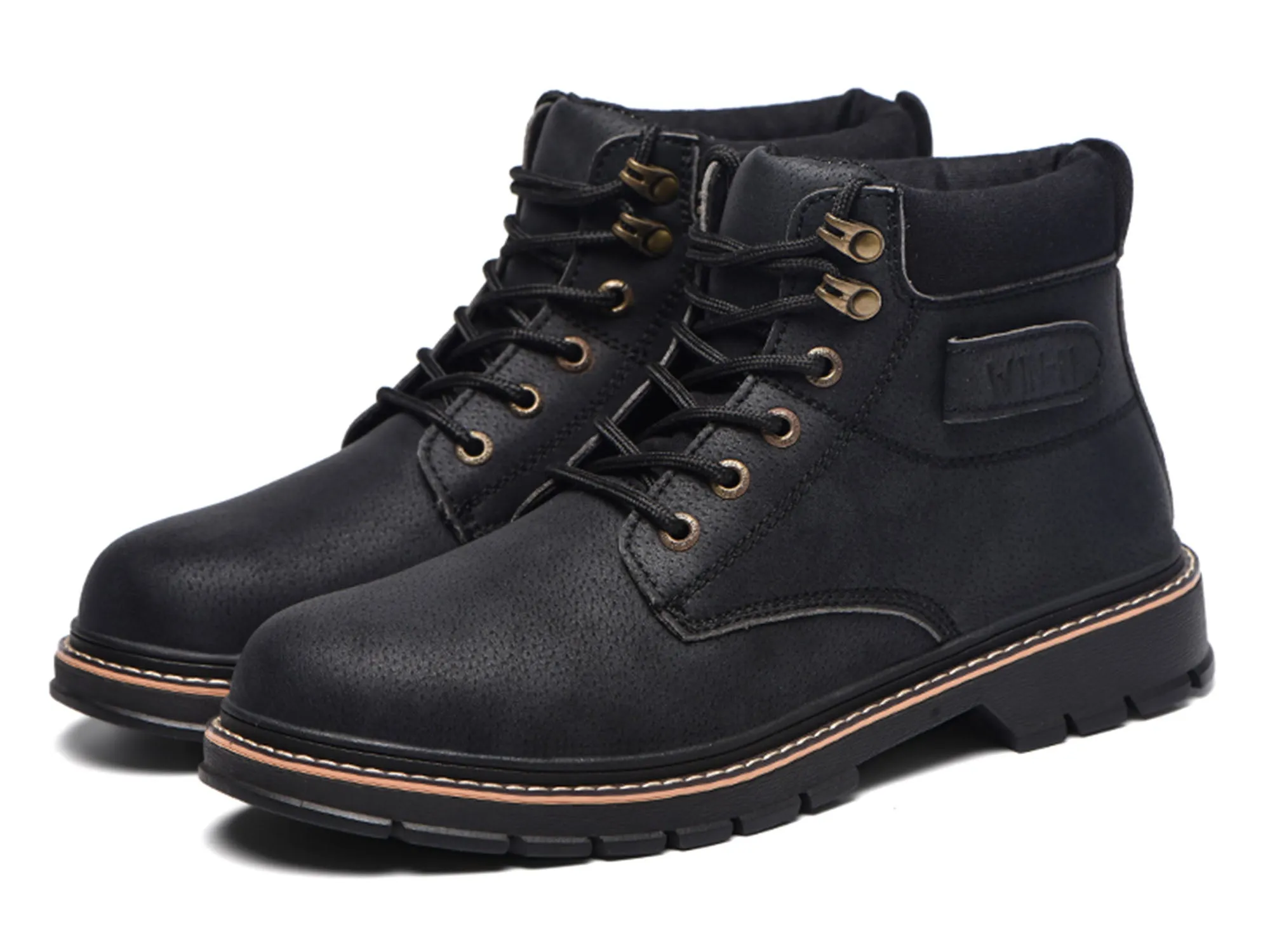 Steel Toe Work Boots for Men Non-Slip Industrial Construction Safety Work Shoes