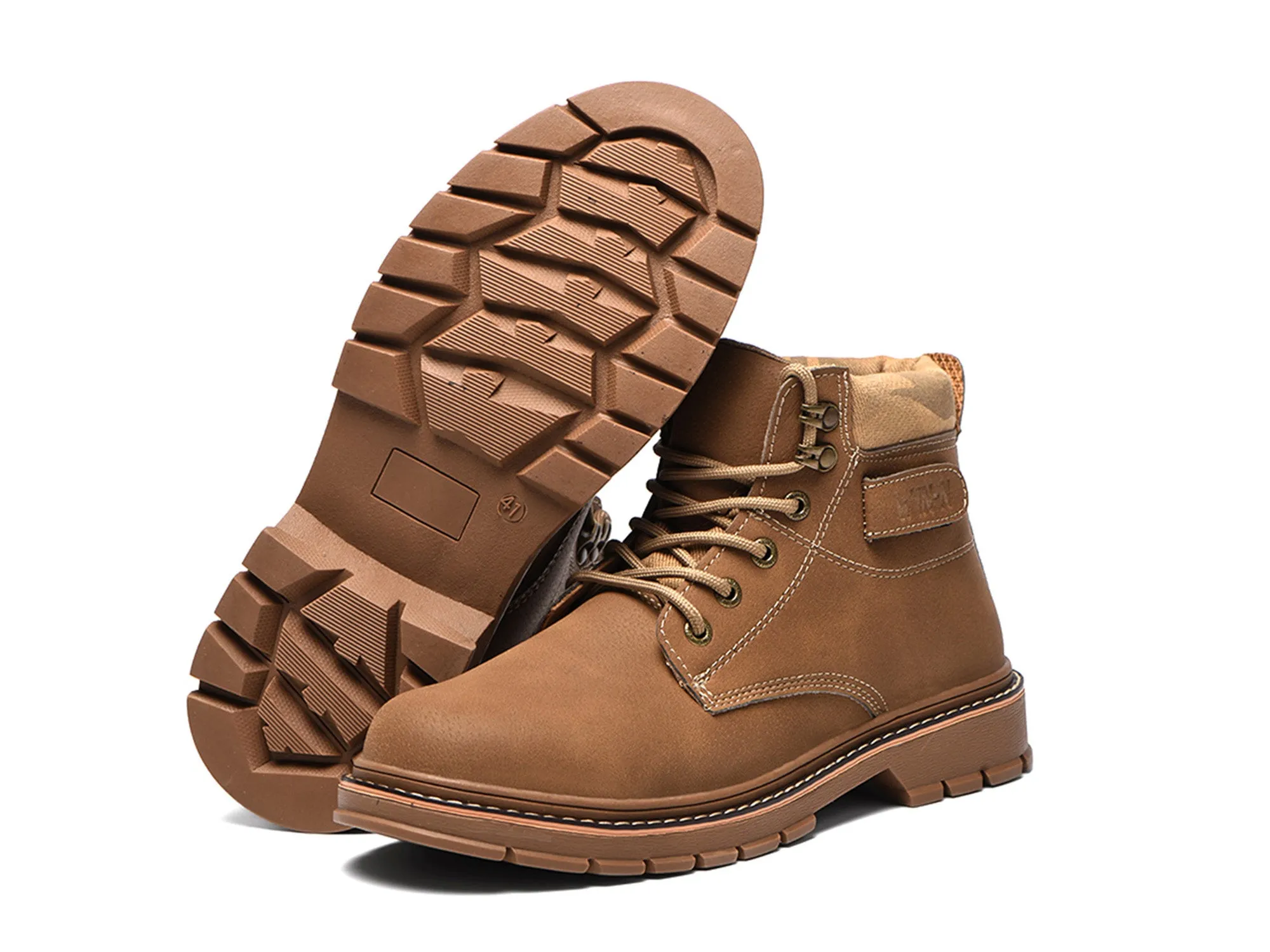 Steel Toe Work Boots for Men Non-Slip Industrial Construction Safety Work Shoes