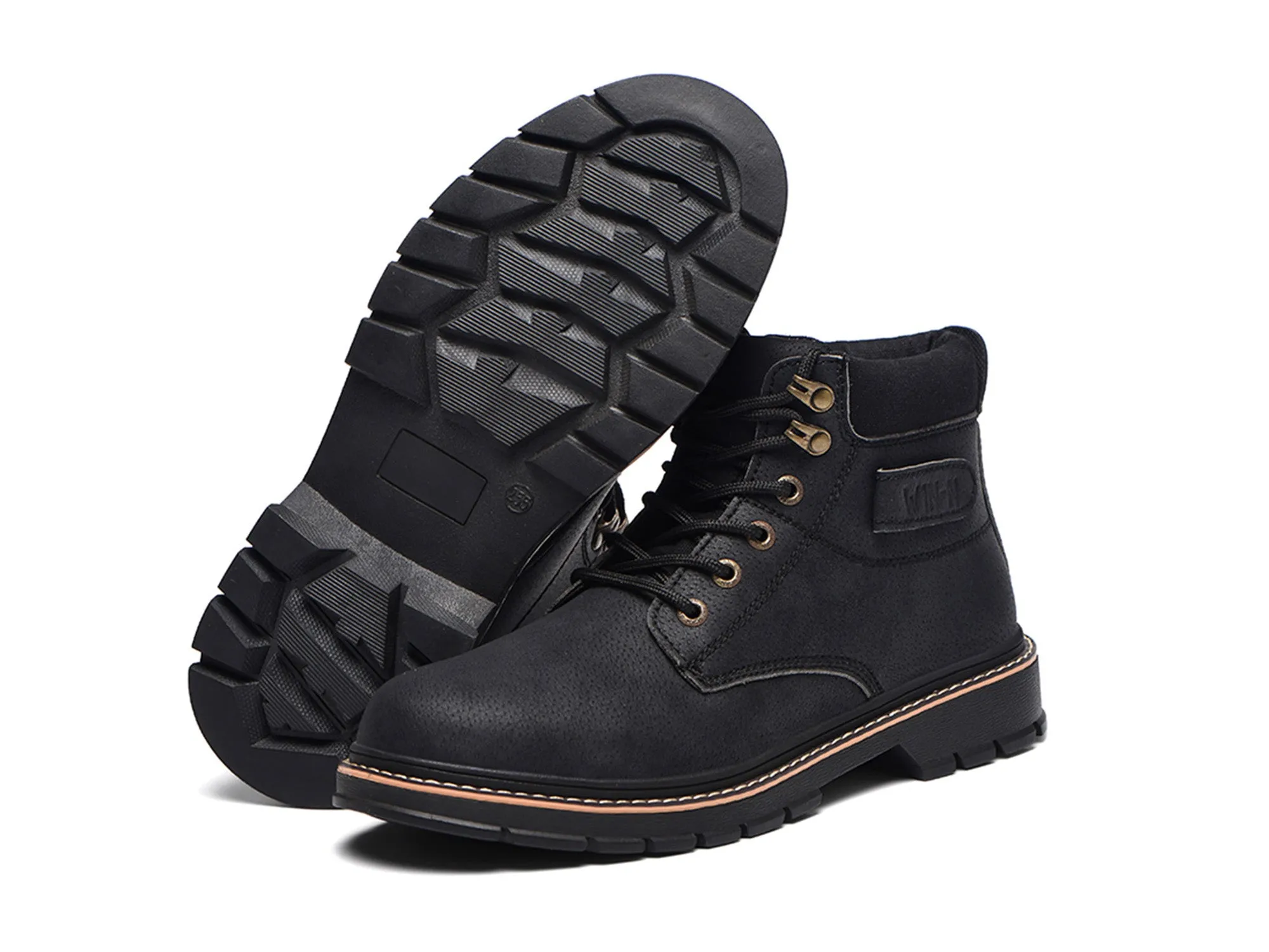 Steel Toe Work Boots for Men Non-Slip Industrial Construction Safety Work Shoes