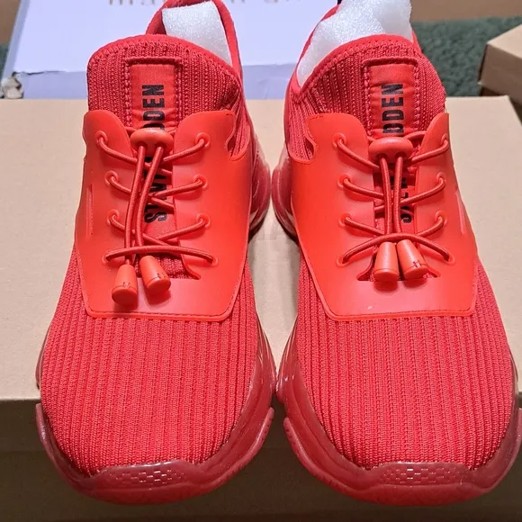Steve Madden Men Mylo Red Athletic Sneakers Sz. 7 Women's Sz. 9 EUC