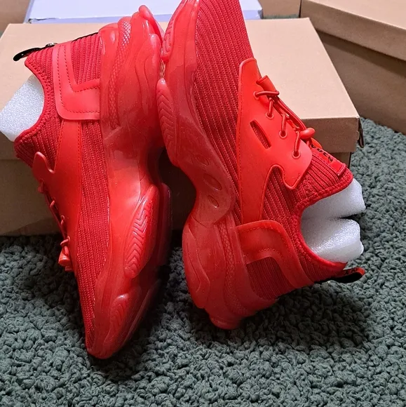 Steve Madden Men Mylo Red Athletic Sneakers Sz. 7 Women's Sz. 9 EUC