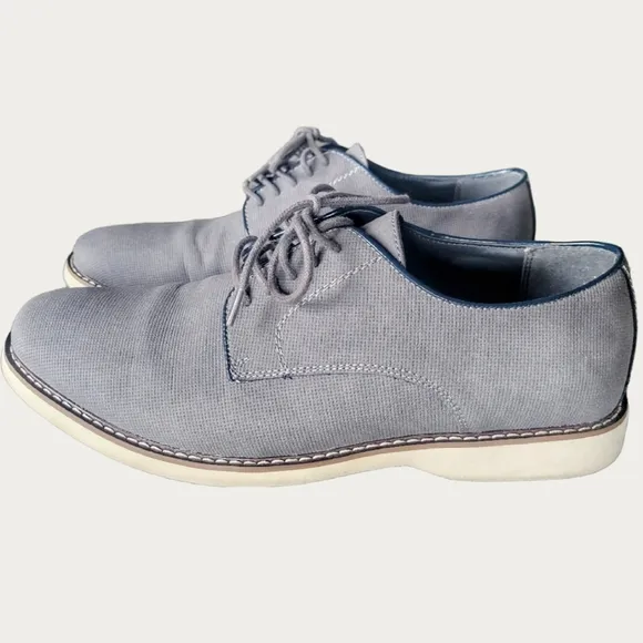 Steve Madden \ Men's David Nubuck Leather Oxford Shoes / Dove Grey / 10.5