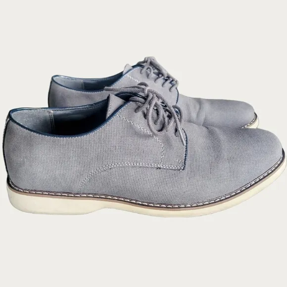 Steve Madden \ Men's David Nubuck Leather Oxford Shoes / Dove Grey / 10.5