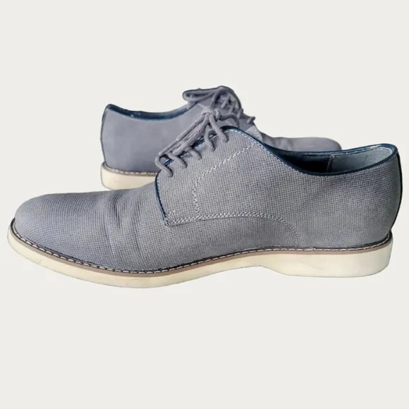 Steve Madden \ Men's David Nubuck Leather Oxford Shoes / Dove Grey / 10.5