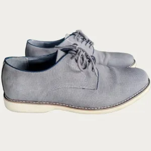 Steve Madden \ Men's David Nubuck Leather Oxford Shoes / Dove Grey / 10.5