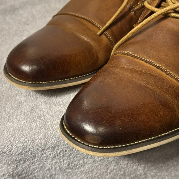Steve Madden P-Klatin boot men’s size 13 leather dark tan business casual boot
