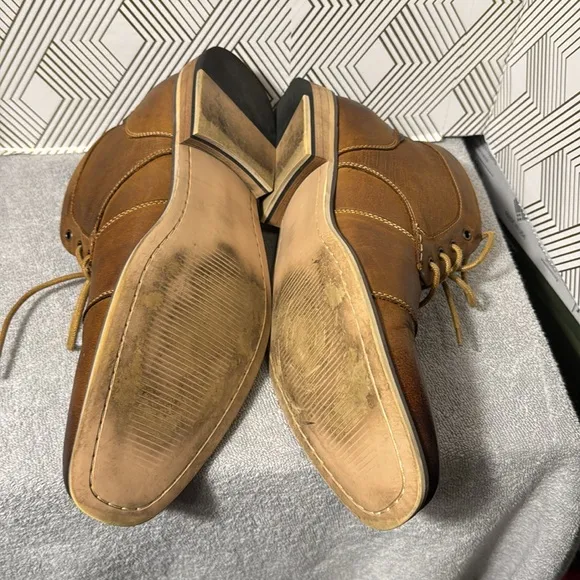 Steve Madden P-Klatin boot men’s size 13 leather dark tan business casual boot