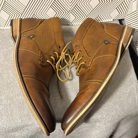 Steve Madden P-Klatin boot men’s size 13 leather dark tan business casual boot