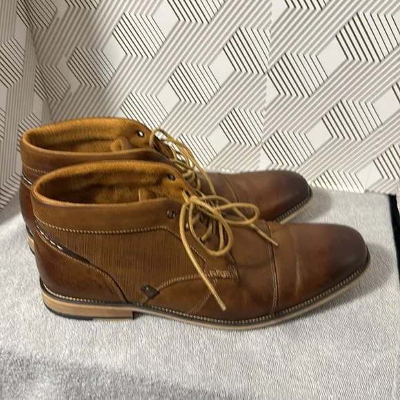 Steve Madden P-Klatin boot men’s size 13 leather dark tan business casual boot