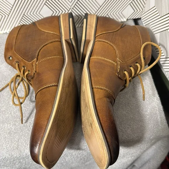 Steve Madden P-Klatin boot men’s size 13 leather dark tan business casual boot