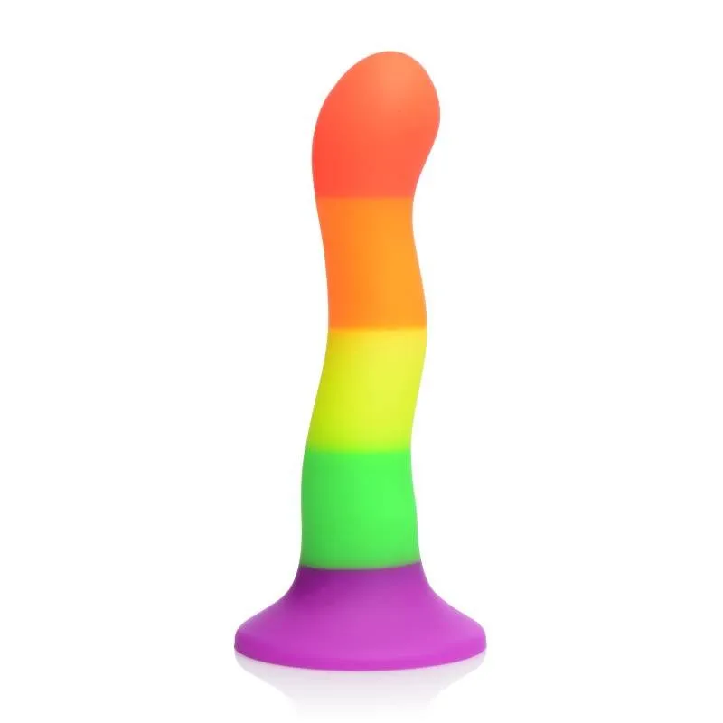 Strap-U Proud - Rainbow 7.5 Inch Dildo Strap-On