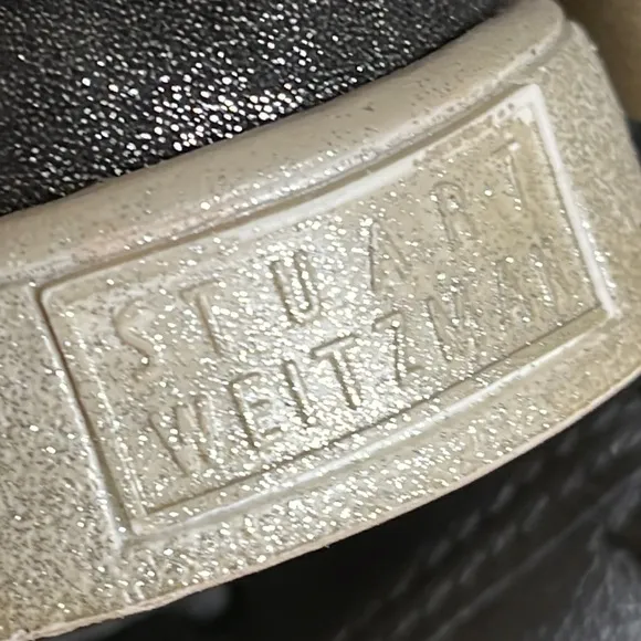 Stuart Weitzman crystal loafer Vance Glitz slide