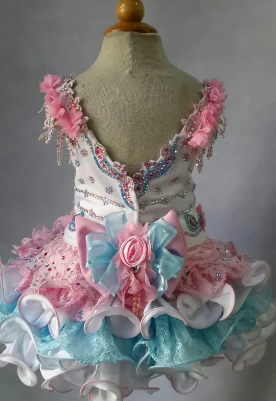 Stunning Beaded Bodice Cupcake Pageant Dress for Pageant Mom's Baby