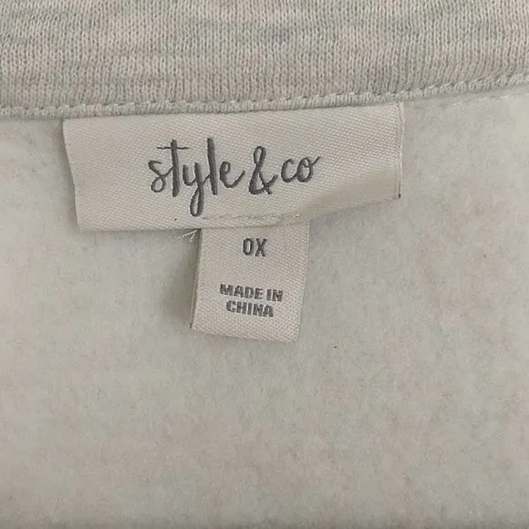 Style &amp; Co French Terry Knit Moto Jacket OX