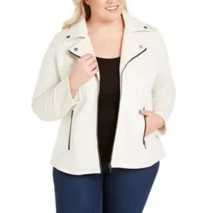Style &amp; Co French Terry Knit Moto Jacket OX