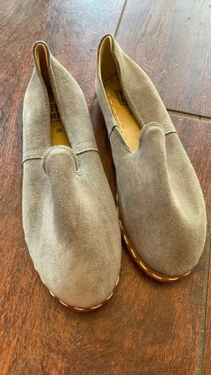 Suede Flat Slip Ons