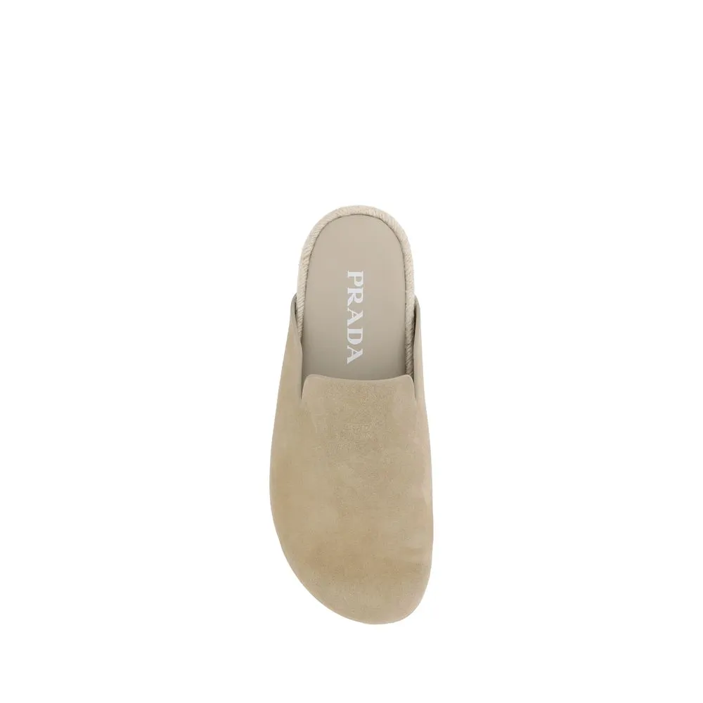 Suede leather Sabots