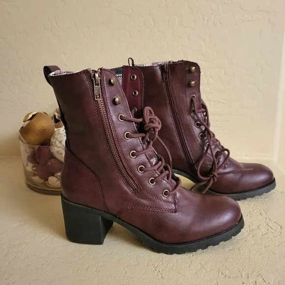Sun Stone Burgundy Hiking Boots  Size: 8.5 NWT