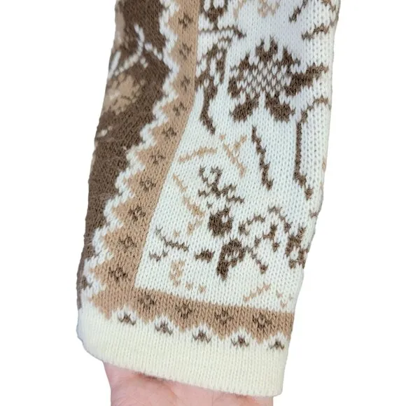 Sunbelt Vintage 90s Sweater Women Plus 1X Floral Paisley Knit Shirt Top 18 Fall