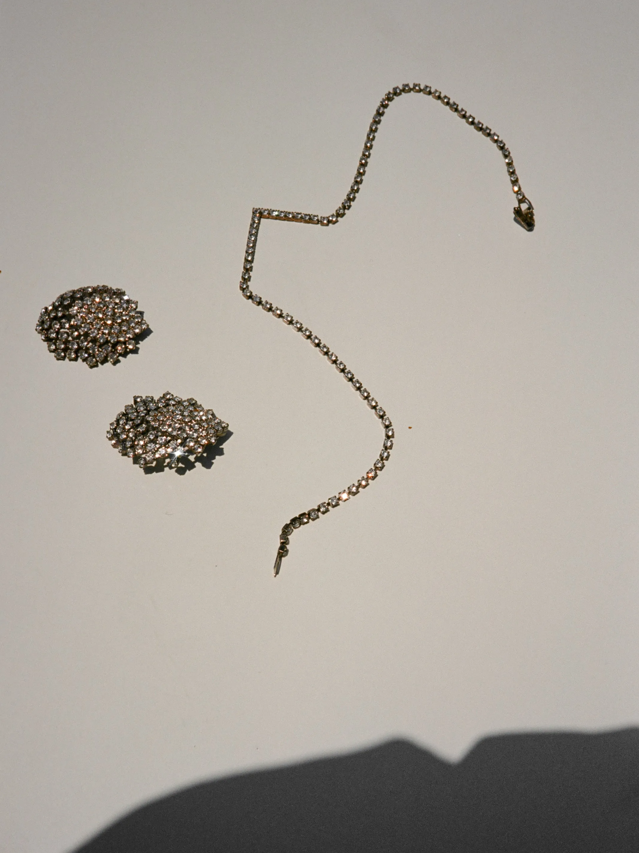 Sunburst Rhinestone Clip-Ons