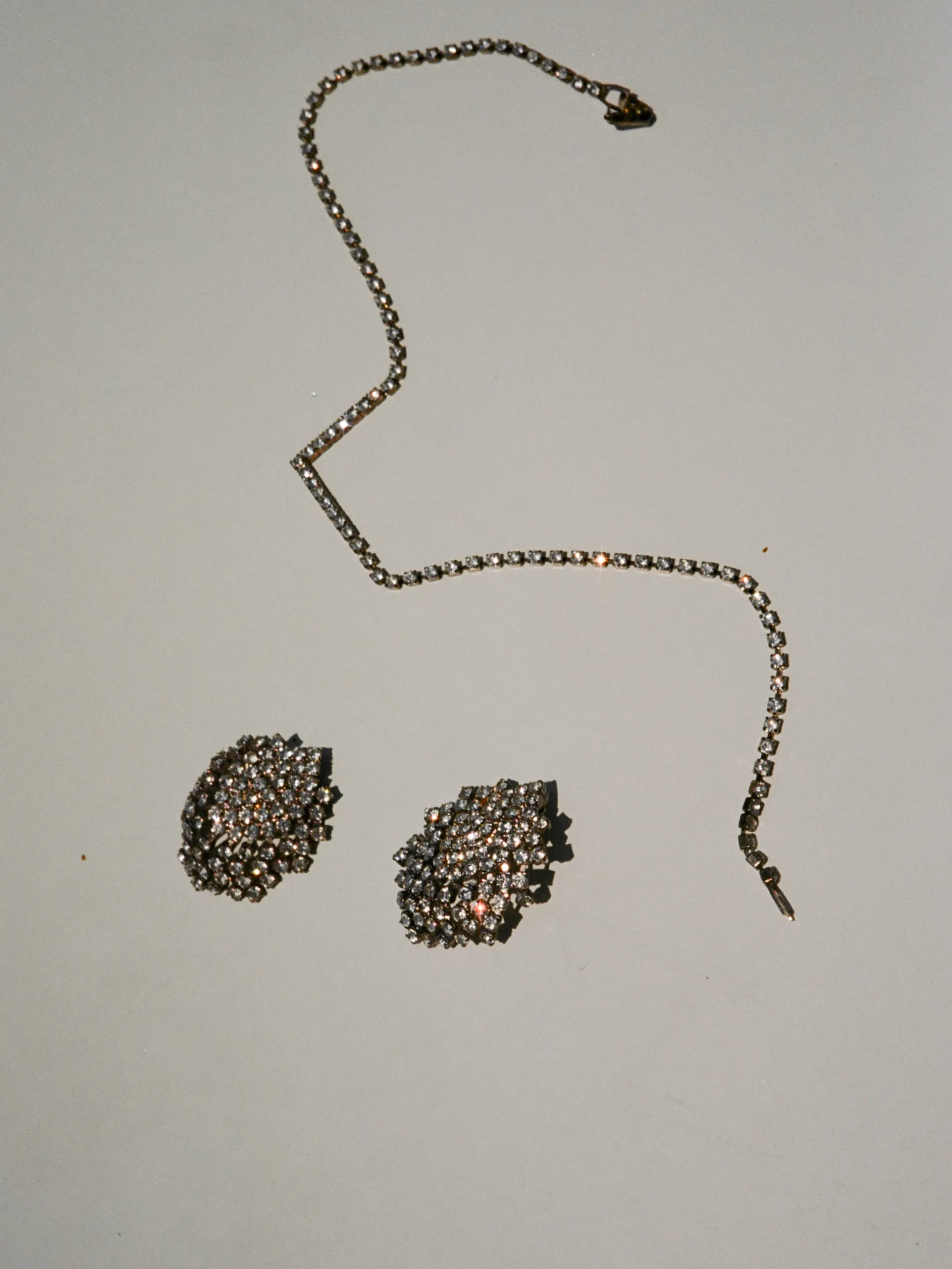 Sunburst Rhinestone Clip-Ons